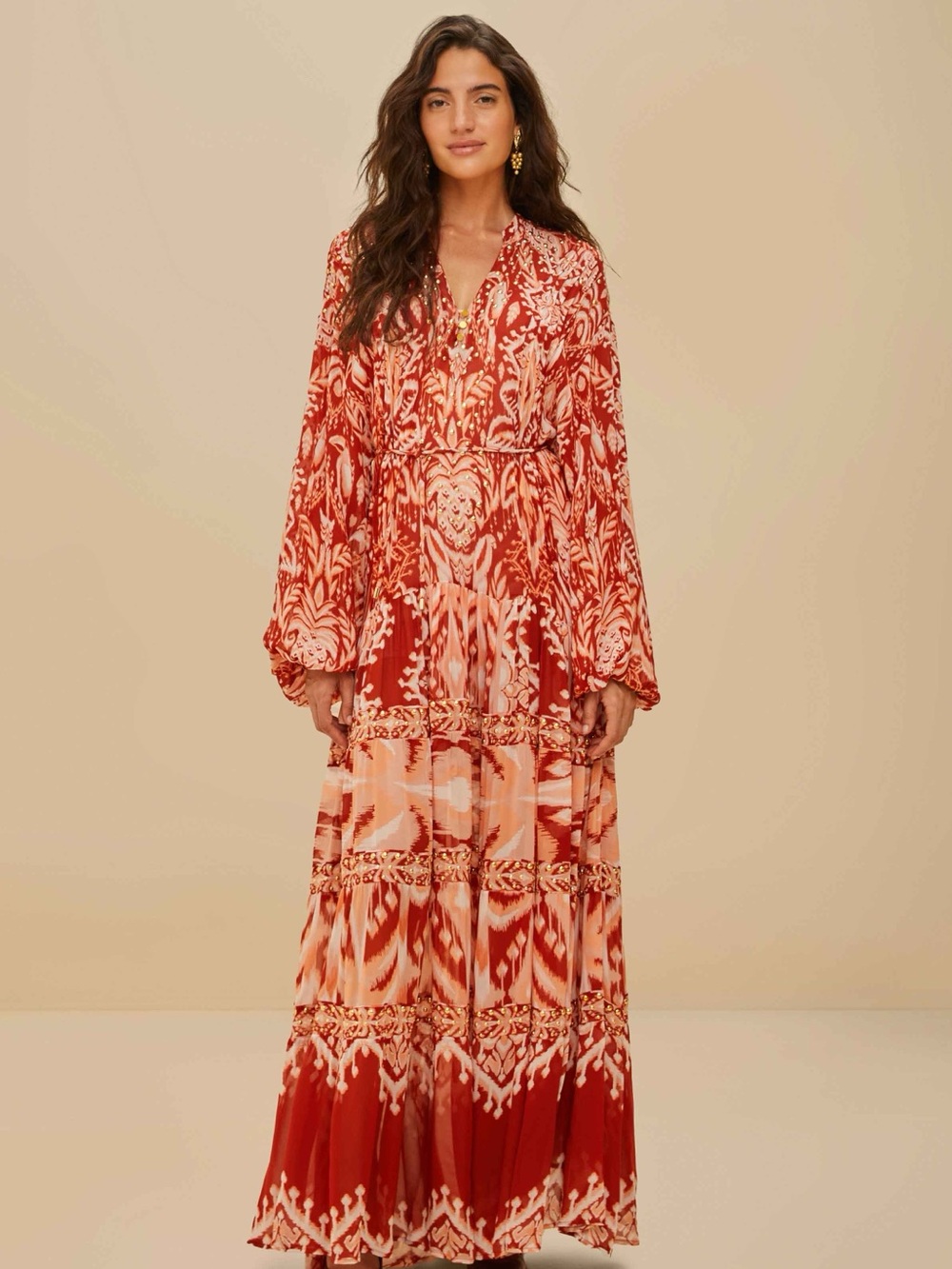 Farm Rio Tapestry Metallic Dress - Picture 2 of 9